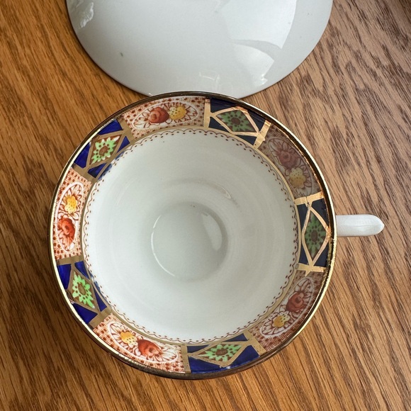 VTG Colclough Bone China England Footed Cup & Saucer 3775 Imari Style 1930’s - Picture 7 of 11